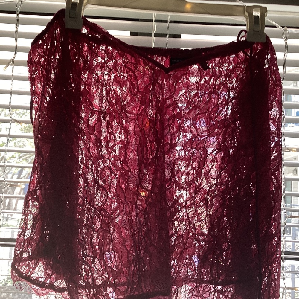 Hot pink sheer top